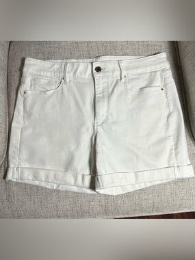 White House Black Market-classic white denim shorts